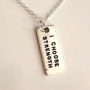 I chose Strength Pendant Necklace  18 Inch Sterling Chain NP
